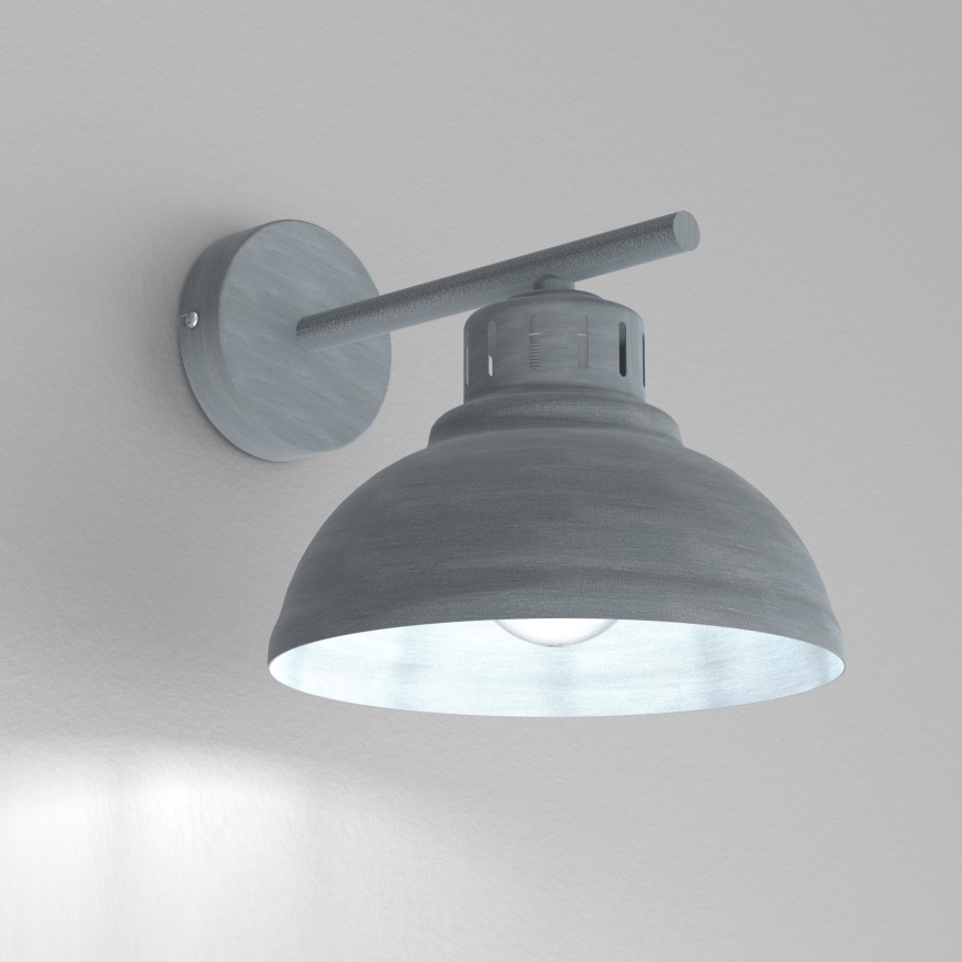 Wandlamp SVEN 1xE27/15W/230V grijs