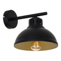 Wandlamp SVEN 1xE27/15W/230V zwart/goud