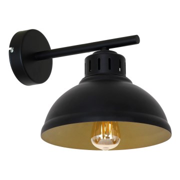 Wandlamp SVEN 1xE27/15W/230V zwart/goud