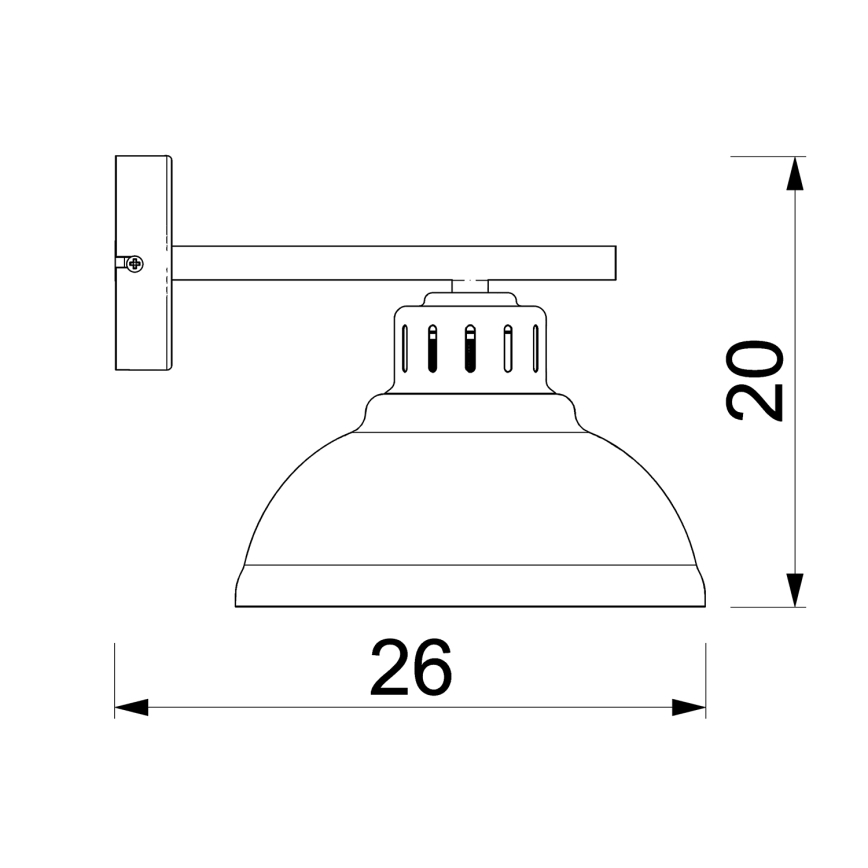 Wandlamp SVEN 1xE27/15W/230V zwart/goud