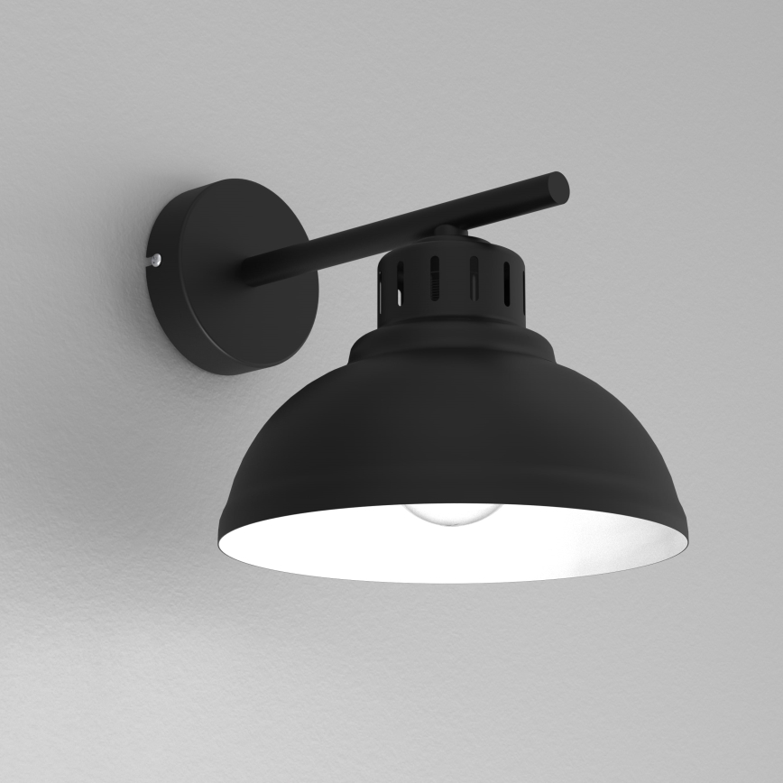 Wandlamp SVEN 1xE27/15W/230V zwart