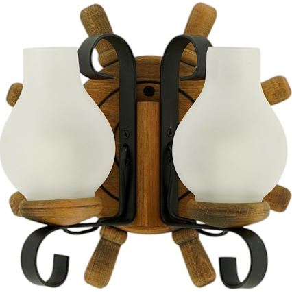 Wandlamp TIMONA 2xE14/40W/230V beuken - FSC gecertificeerd