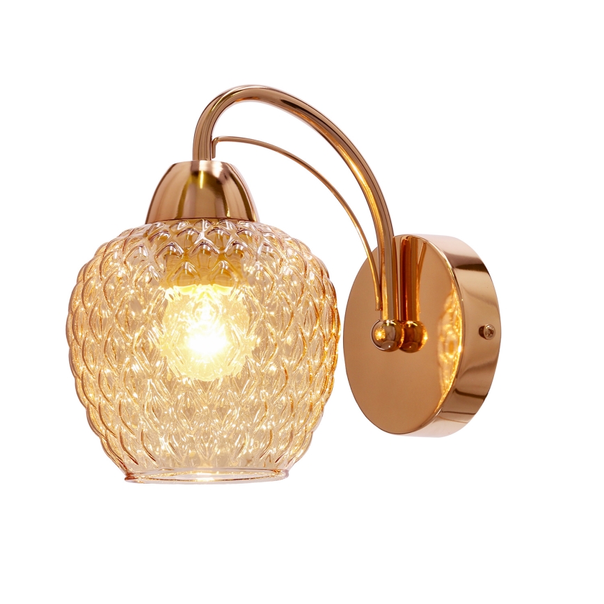 Wandlamp TOBIAS 1xE27/40W/230V Roségoud