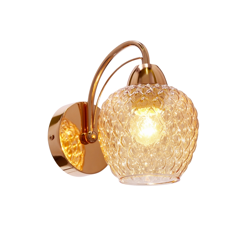 Wandlamp TOBIAS 1xE27/40W/230V Roségoud