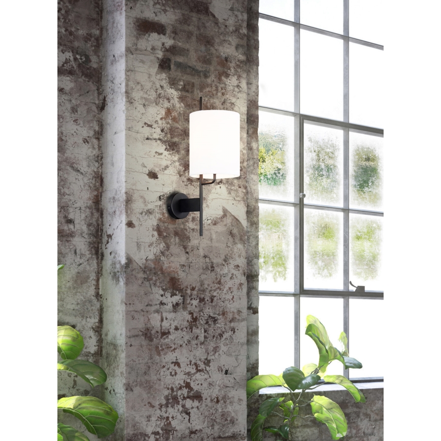 Wandlamp TOKYO 1xE27/40W/230V zwart/wit