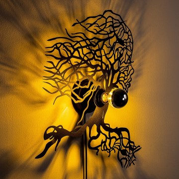 Wandlamp TREE WOMAN 1xE27/40W/230V zwart