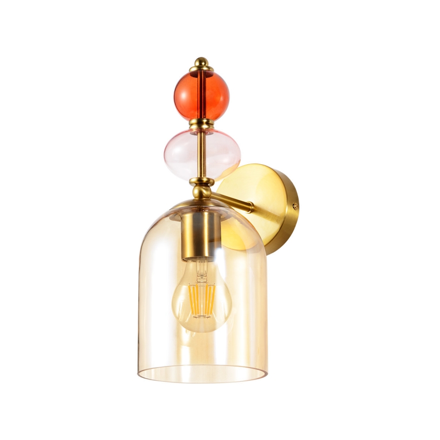 Wandlamp TROPEA 1xE27/15W/230V goudkleurig/rookbeige