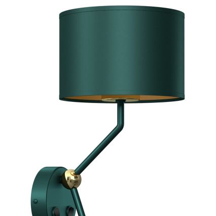 Wandlamp VERDE 1xE27/60W/230V + 1xGU10-MR11/7W groen