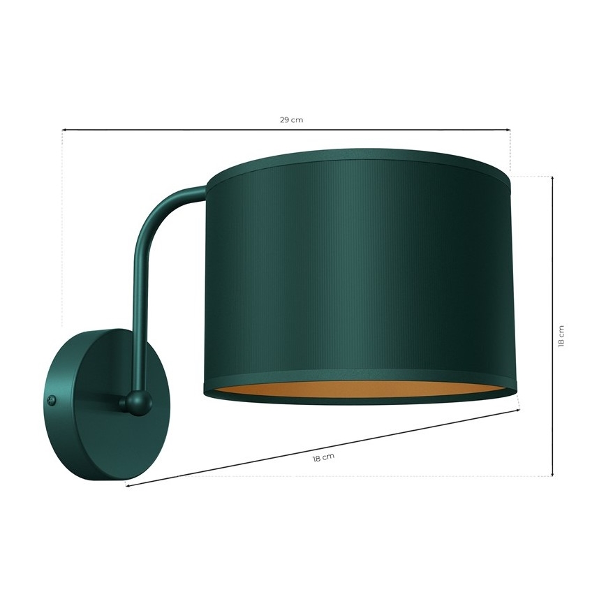 Wandlamp VERDE 1xE27/60W/230V groen