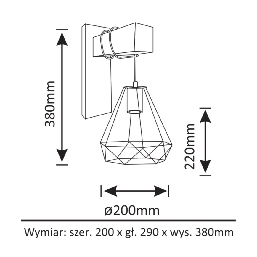 Wandlamp VIGO 1xE27/20W/230V