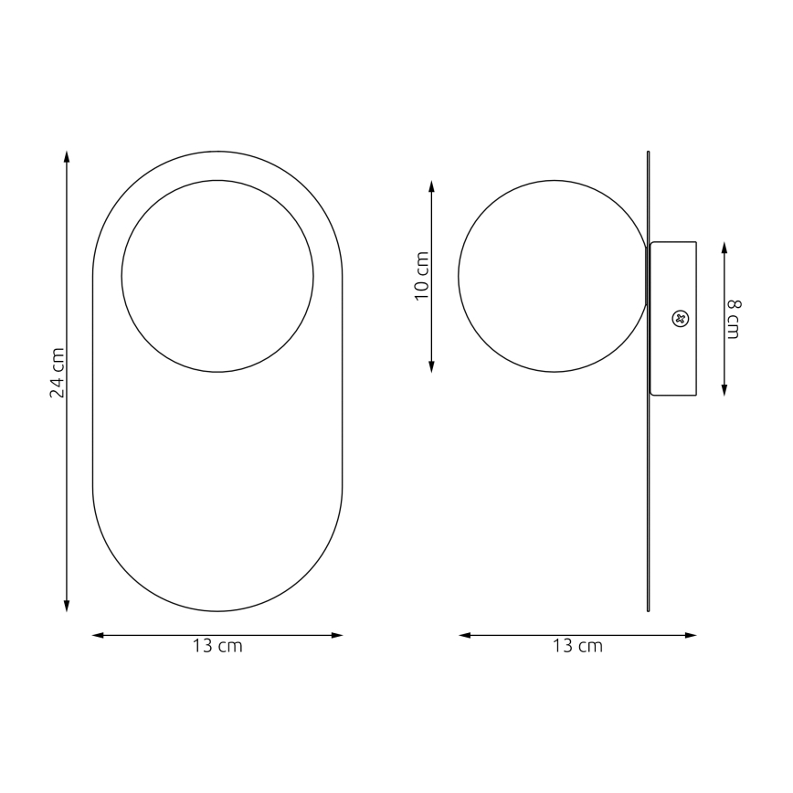 Wandlamp VIVA 1xG9/8W/230V wit