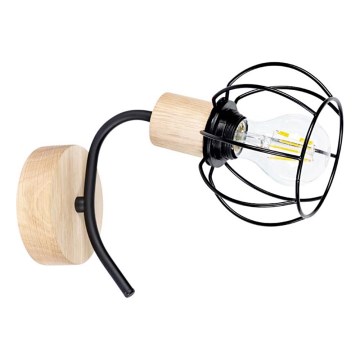 Wandlamp VIVIANE 1xE27/60W/230V eiken