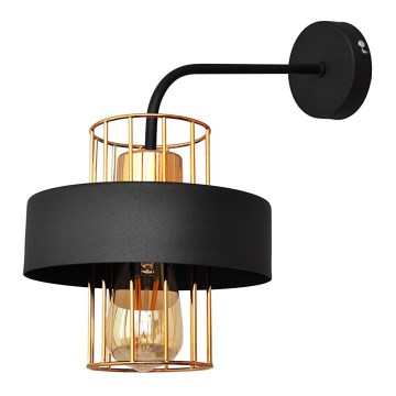Wandlamp VOLTA 1xE27/15W/230V 34 cm zwart/gouden