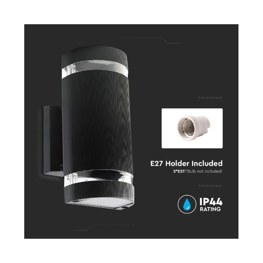 Wandlamp voor Buiten 2xE27/60W/230V IP44