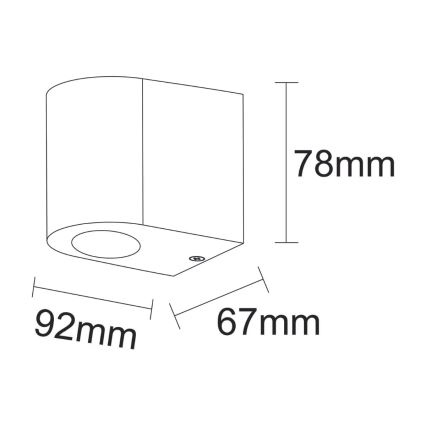 Wandlamp voor buiten BOSTON 1xGU10/10W/230V IP44 zwart