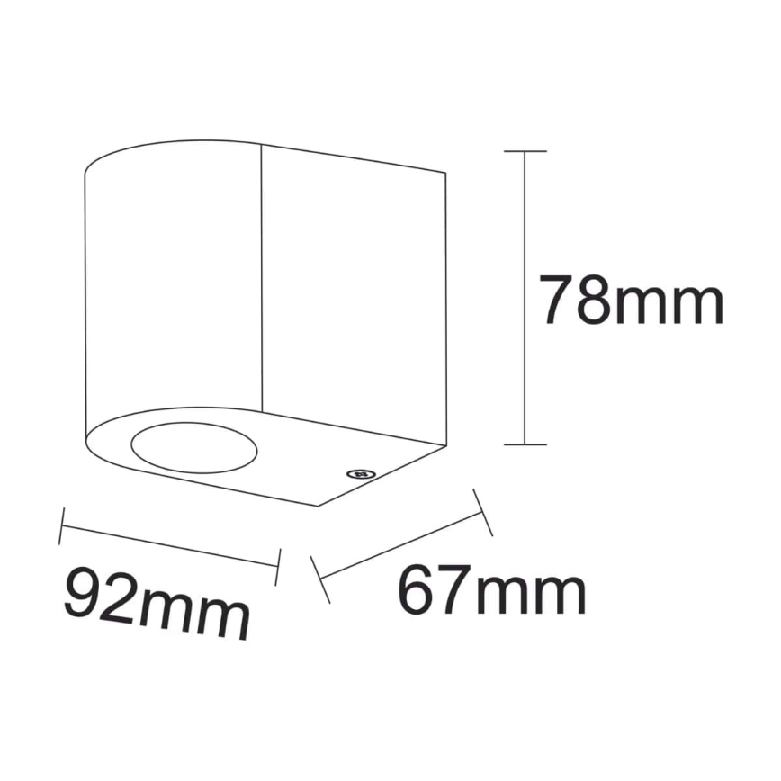 Wandlamp voor buiten BOSTON 1xGU10/10W/230V IP44 zwart