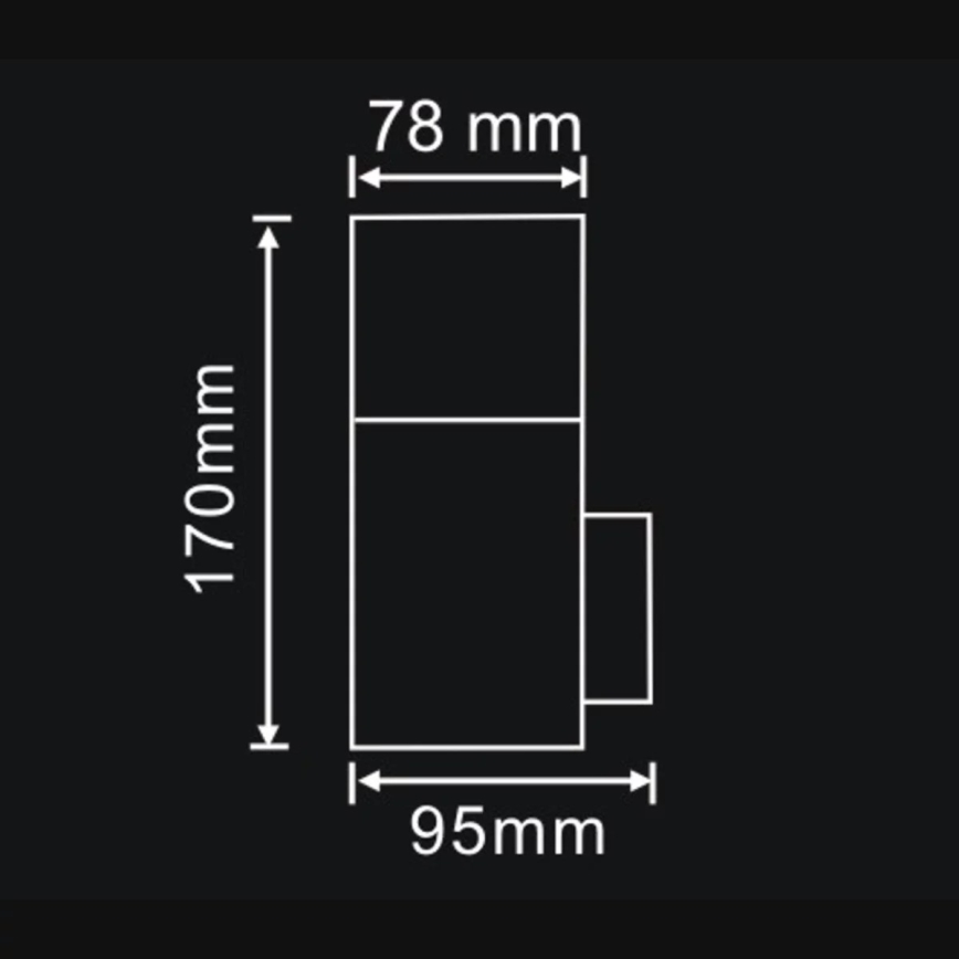 Wandlamp voor buiten DALLAS 1xE27/12W/230V IP44 grafiet