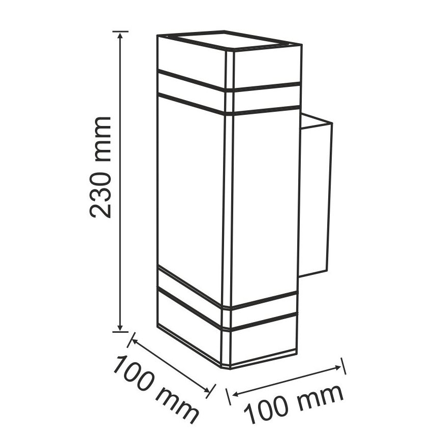 Wandlamp voor buiten GILBERT 2xGU10/10W/230V IP44