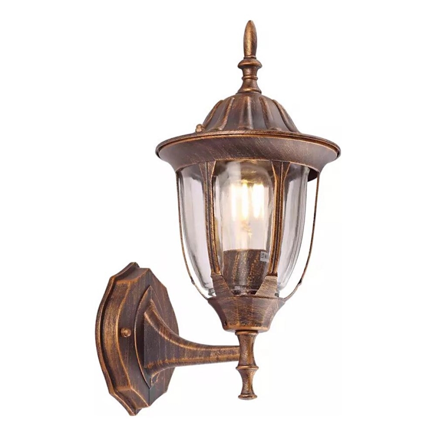 Wandlamp voor buiten MANOEL 1xE27/15W/230V IP44 brons patina