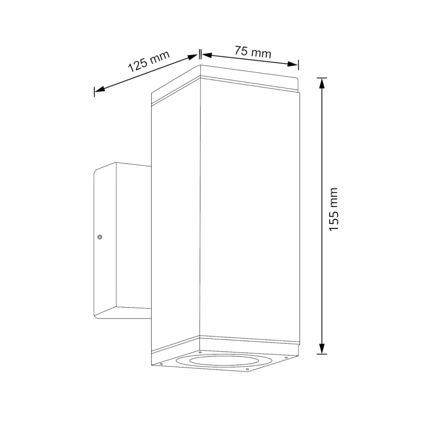 Wandlamp voor buiten MORRIS 2xGU10/35W/230V IP54