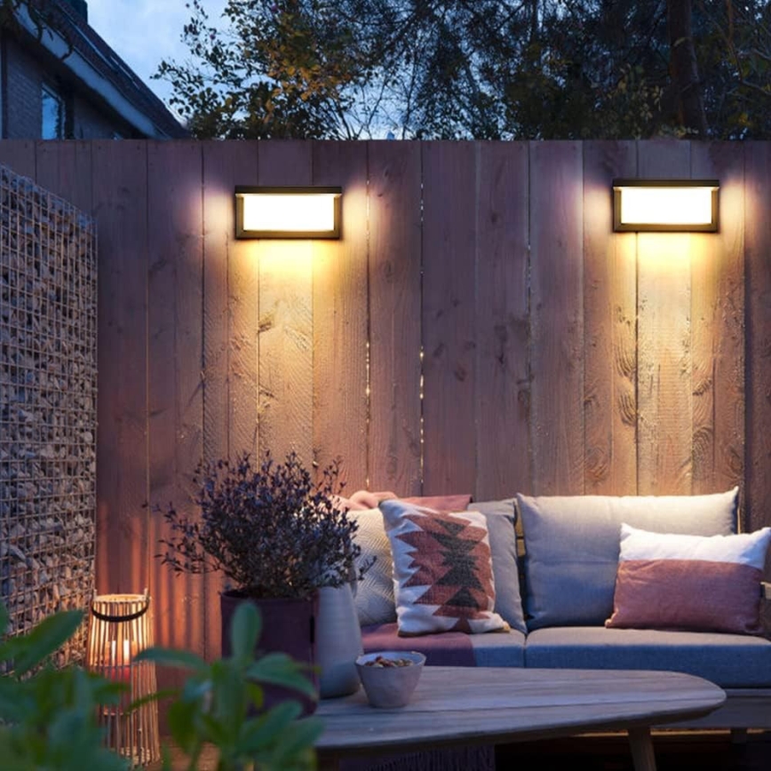 Wandlamp voor buiten NEELY 1xE27/60W/230V IP54 antraciet