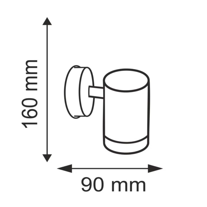 Wandlamp voor buiten OLIMP 2 1xGU10/8W/230V IP44 roestvrij