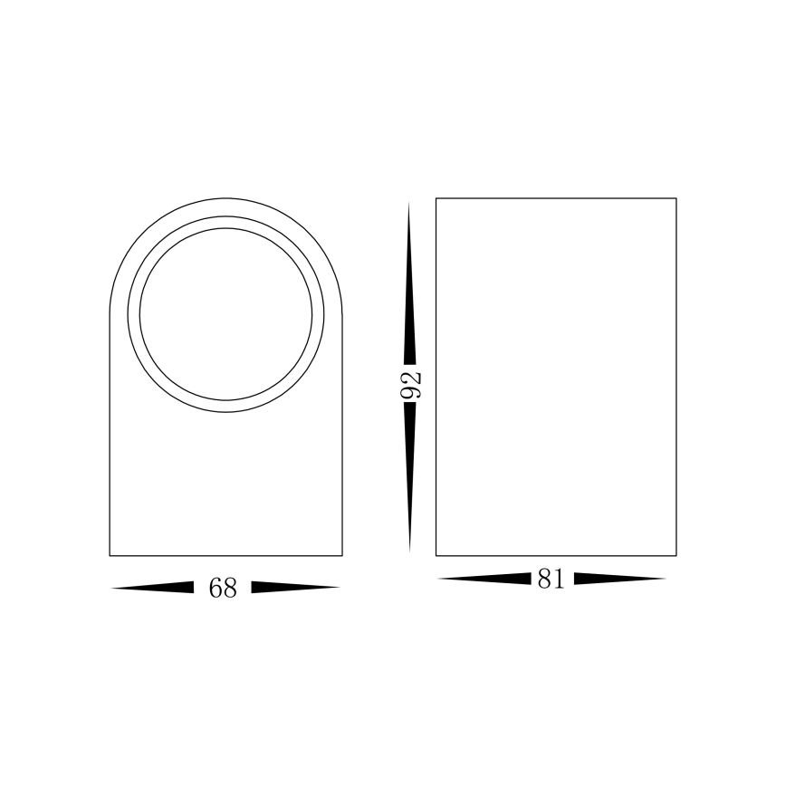 Wandlamp voor buiten OVALIS 1xGU10/35W/230V IP44 zwart