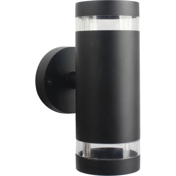 Wandlamp voor buiten RINO 2xGU10/12W/230V IP54 zwart