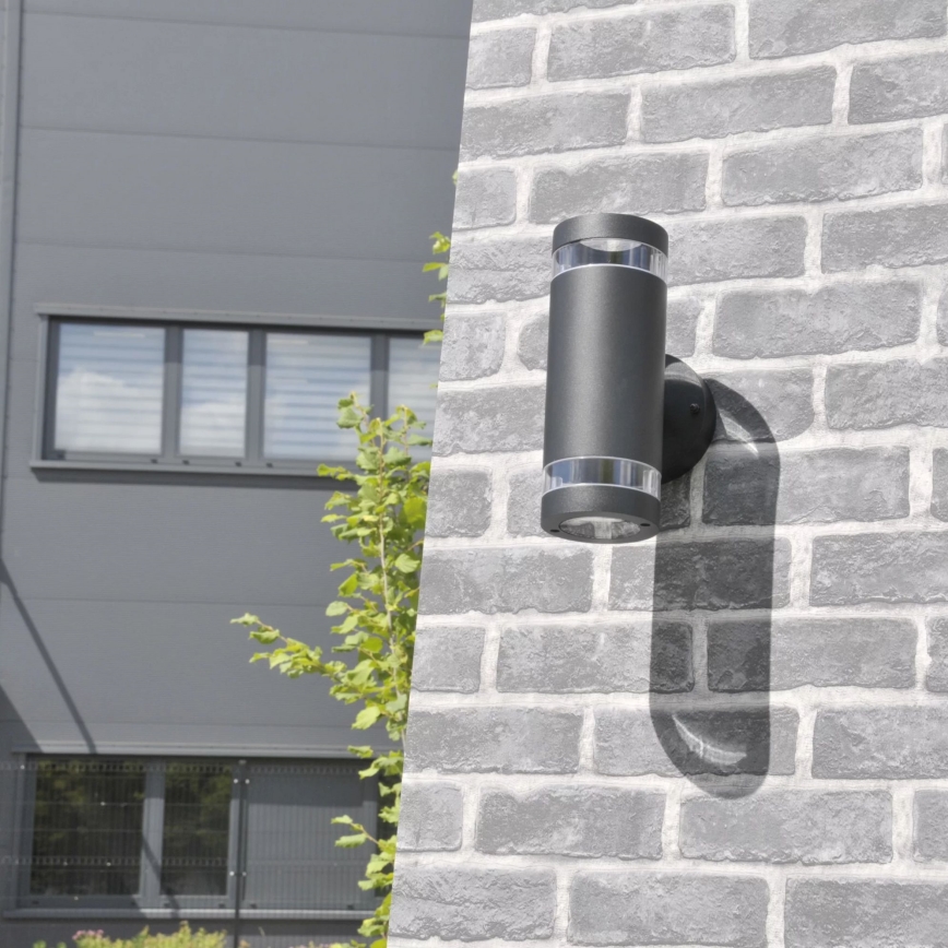 Wandlamp voor buiten RINO 2xGU10/12W/230V IP54 zwart