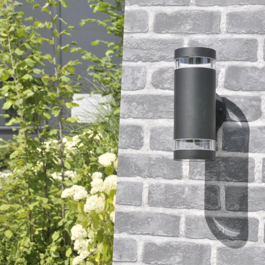 Wandlamp voor buiten RINO 2xGU10/12W/230V IP54 zwart