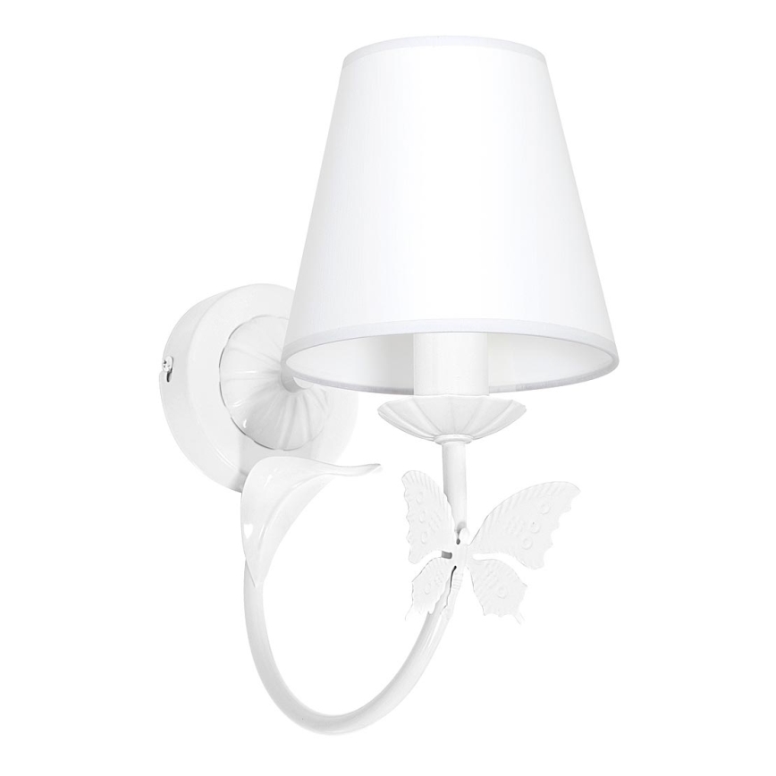 Wandlamp voor kinderen VLINDERTJE 1xE14/60W wit