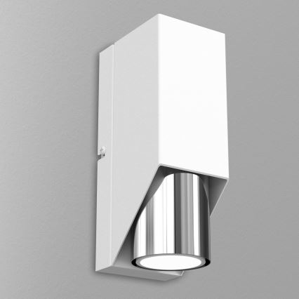 Wandlamp WALL 1xGU10/8W/230V wit/glanzend chroom 