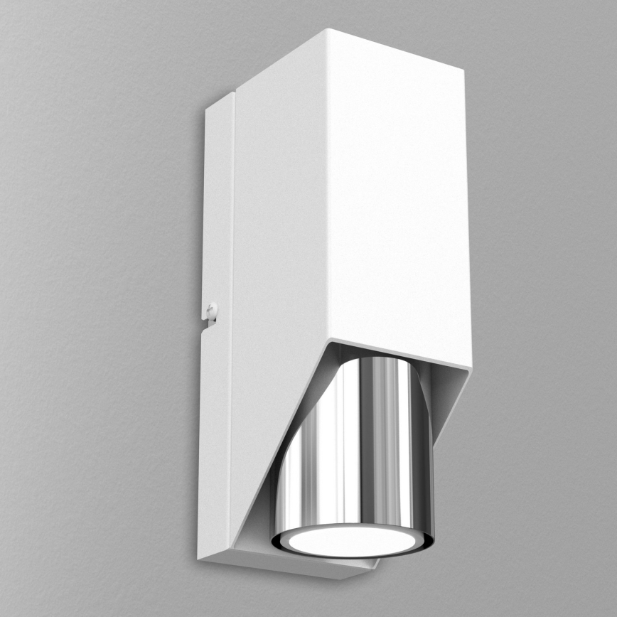Wandlamp WALL 1xGU10/8W/230V wit/glanzend chroom 