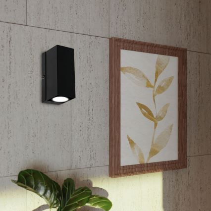 Wandlamp WALL 1xGU10/8W/230V zwart