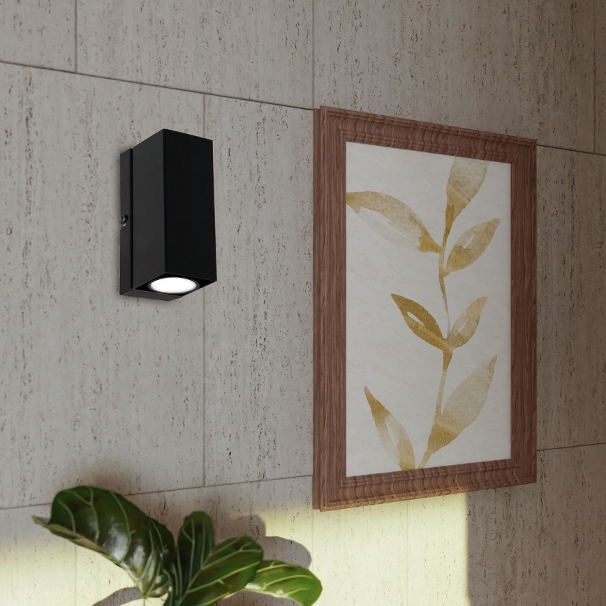 Wandlamp WALL 1xGU10/8W/230V zwart