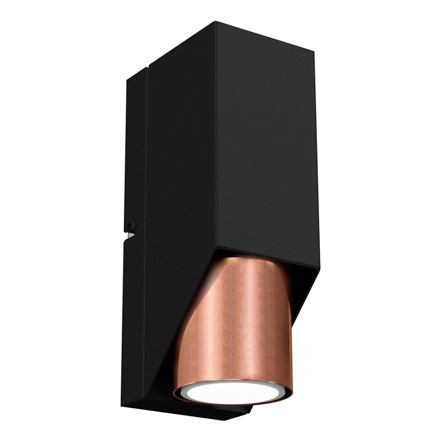 Wandlamp WALL 1xGU10/8W/230V zwart/koper