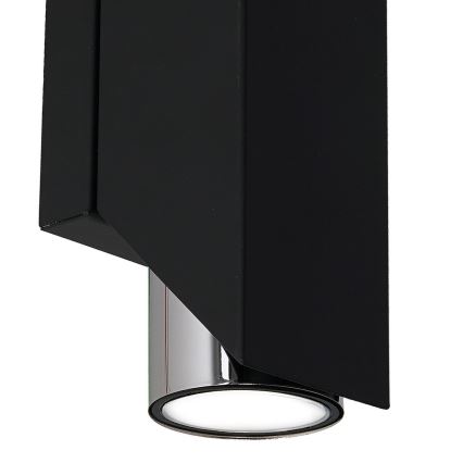 Wandlamp WALL 2xGU10/8W/230V zwart/glanzend chroom 