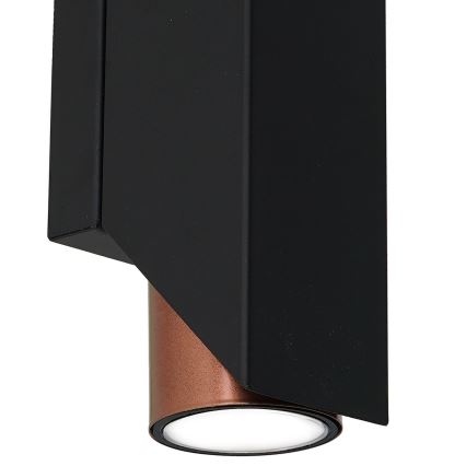 Wandlamp WALL 2xGU10/8W/230V zwart/koper