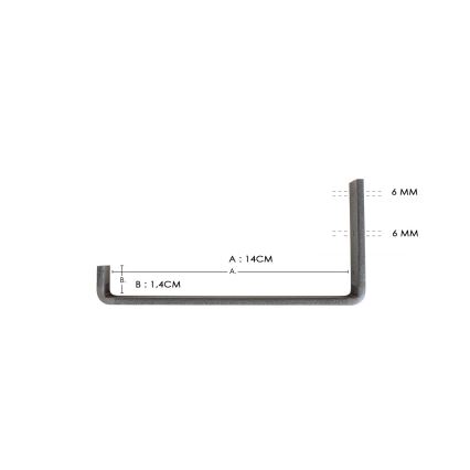 Wandplank 16x60 cm vuren