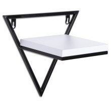Wandplank 20x20 cm zwart/wit