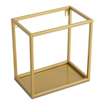 Wandplank 24x24 cm goudkleurig