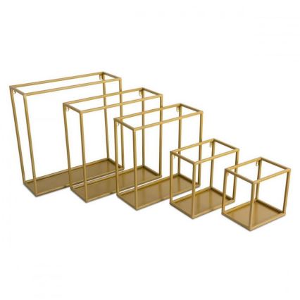 Wandplank 24x24 cm goudkleurig