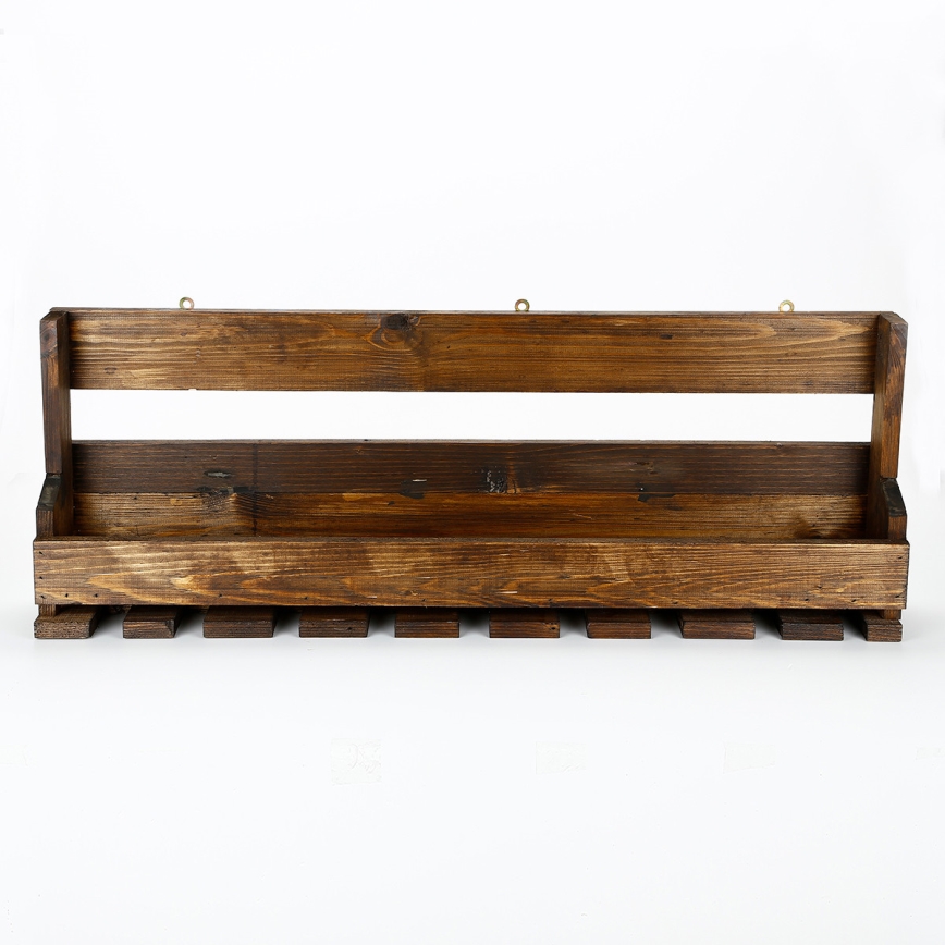 Wandplank 28x102 cm sparren bruin