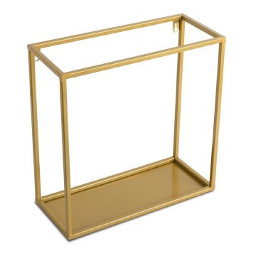 Wandplank 35x35 cm goudkleurig