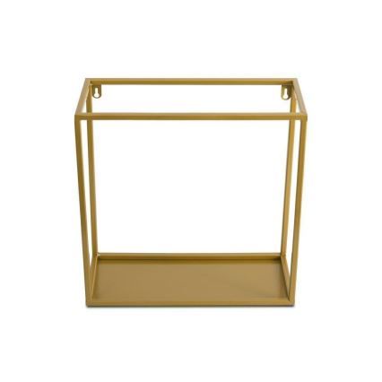 Wandplank 35x35 cm goudkleurig