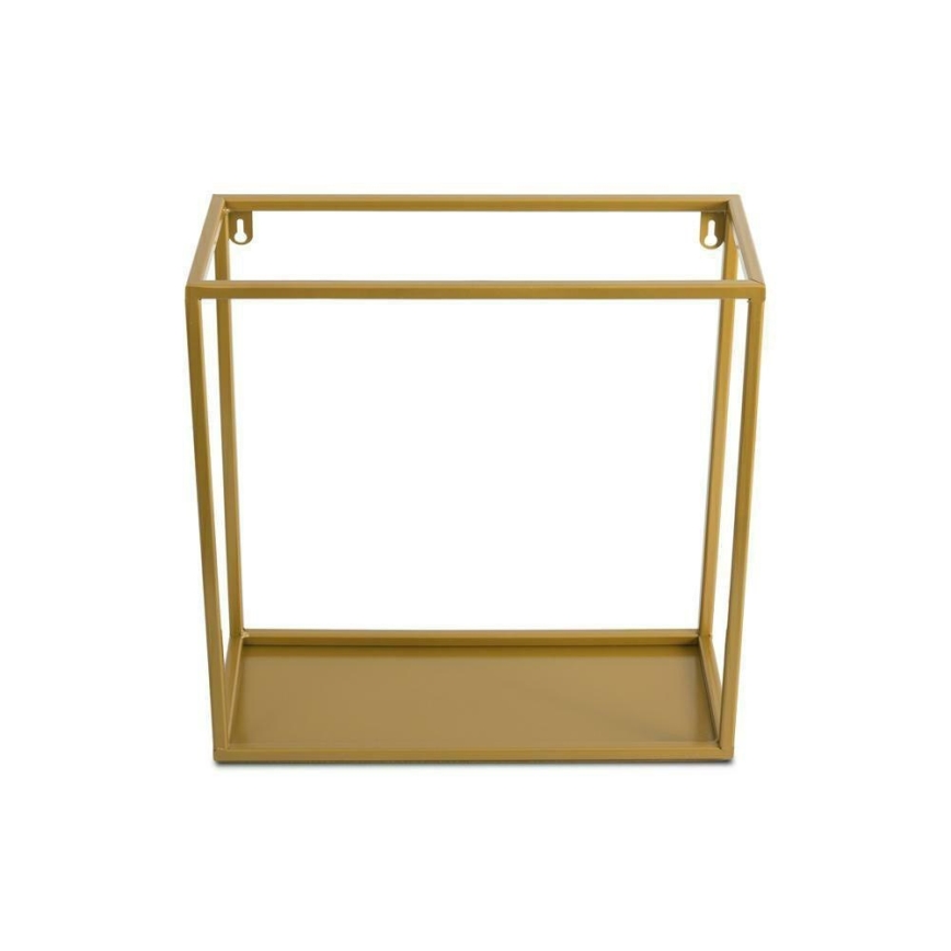 Wandplank 35x35 cm goudkleurig
