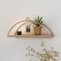 Wandplank 45x18 cm eiken/goud
