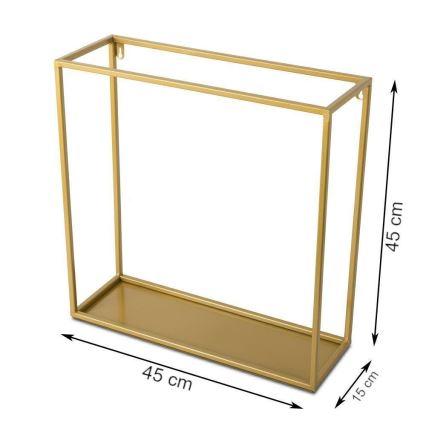 Wandplank 45x45 cm goud