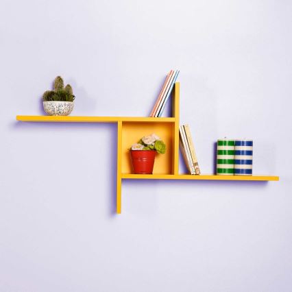 Wandplank 50x100 cm geel