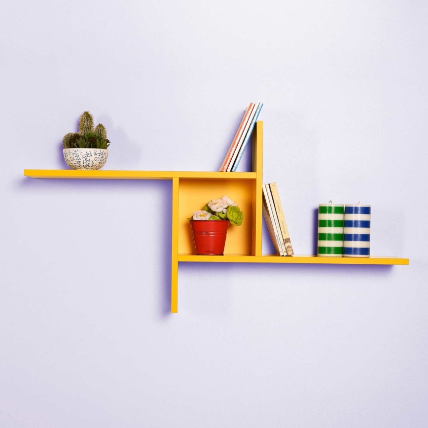Wandplank 50x100 cm geel
